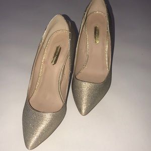 Gold dress shoes